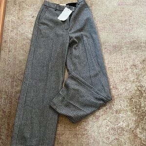 Sézane Black & White Houndstooth Tailored Pants Size 36 / Size 4 US